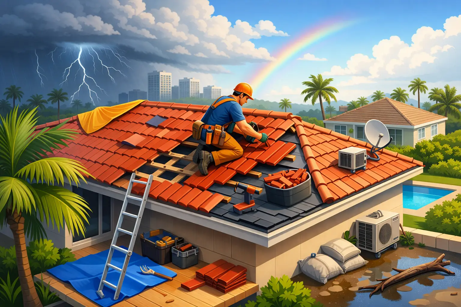Roof Repair After Storms for Miami Homes