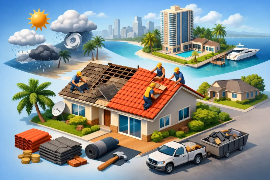 What Changes Roof Replacement Cost in Miami?
