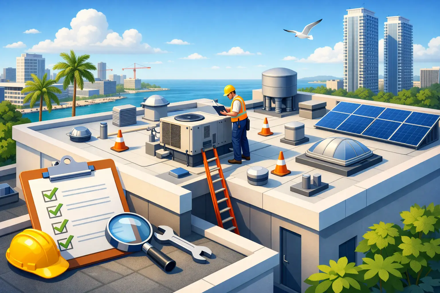 Commercial Roof Maintenance Checklist for Miami