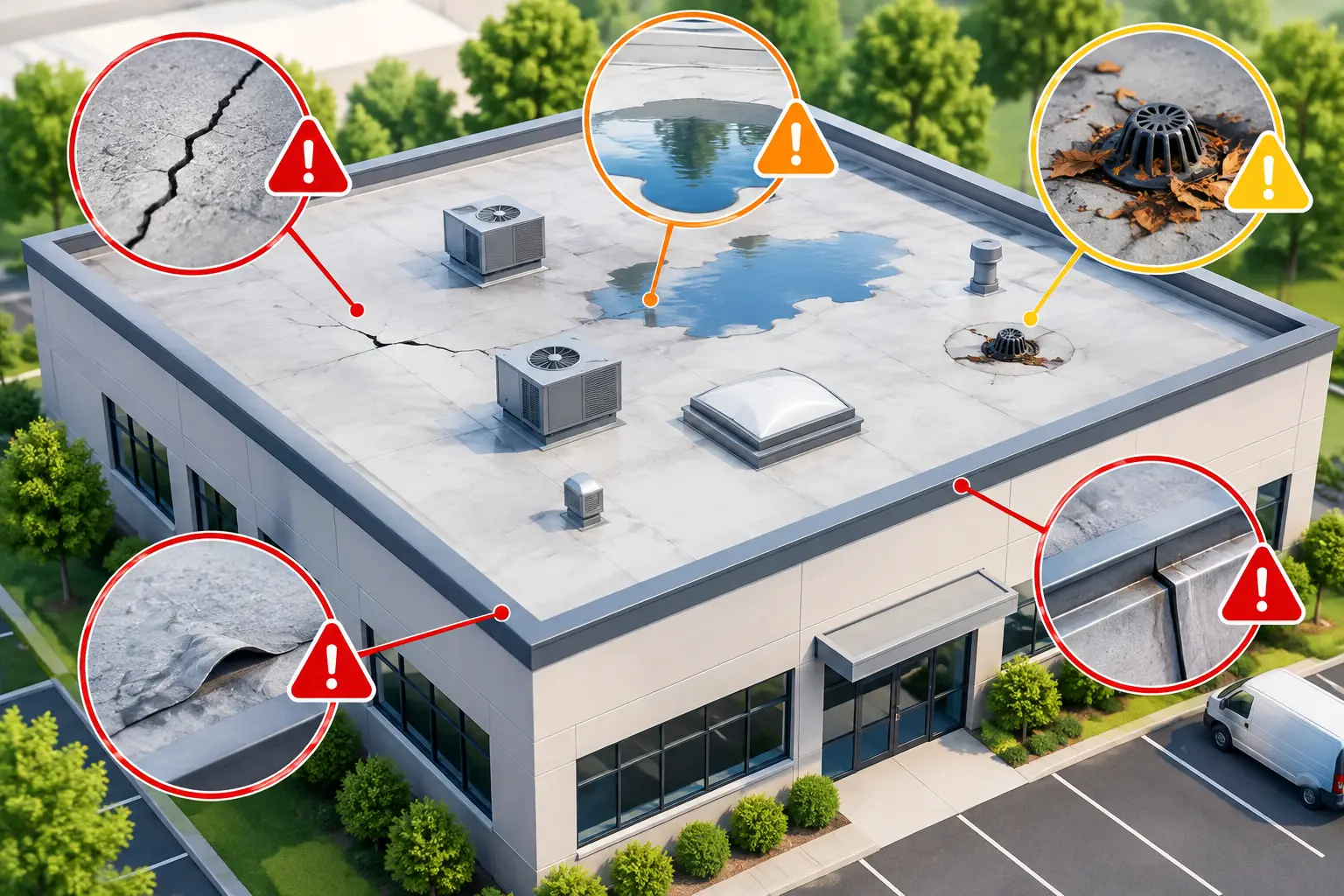 Top Commercial Roof Warning Signs to Act On