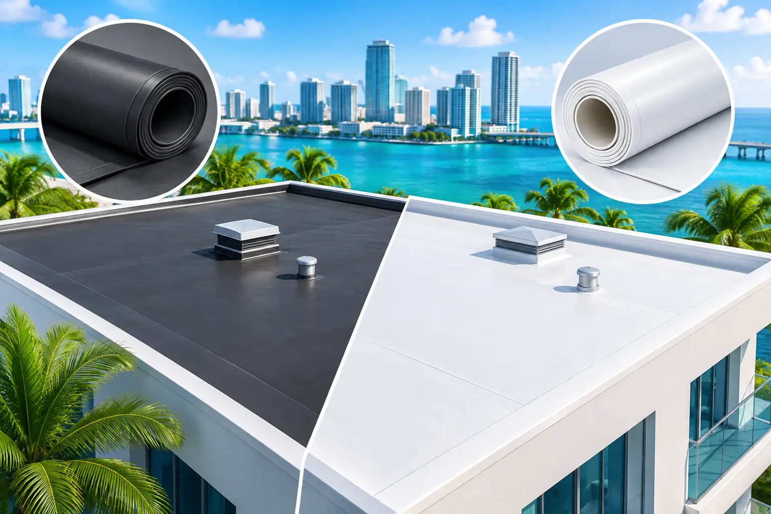 EPDM Versus PVC Roofing for Miami Buildings